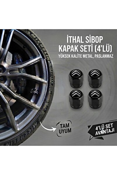 Aksefuar Lazer Citroen Grubu ile Uyumlu Alüminyum Altıgen Sibop Kapak Seti (S...