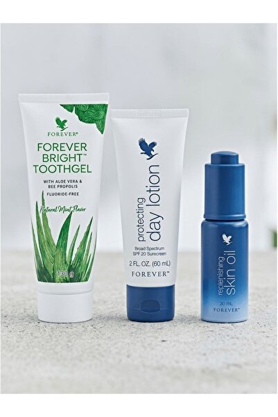 Forever Bright Toothgel & Protecting Day Lotion & Replenishing Skin Oil