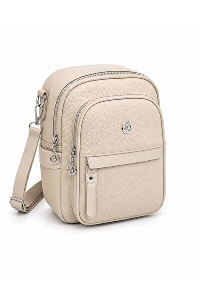 Neli Elegant Women's Zipper Detailed Shoulder and Backpack Bag