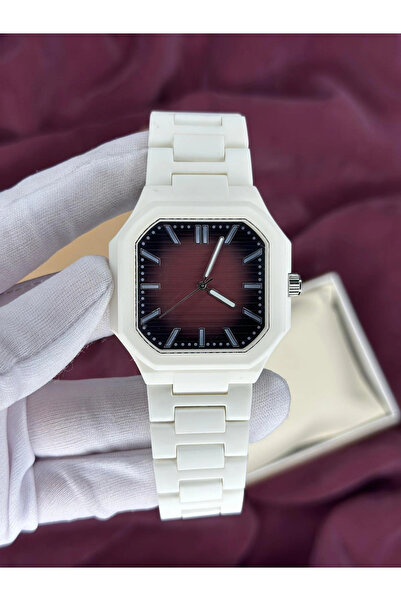 Elora Atelier ANALOG KEMİK KORDON BEYAZ KOL SAATİ