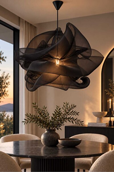 Bubihome Vela Mega Tasarım Modern Tel Avize 55 cm