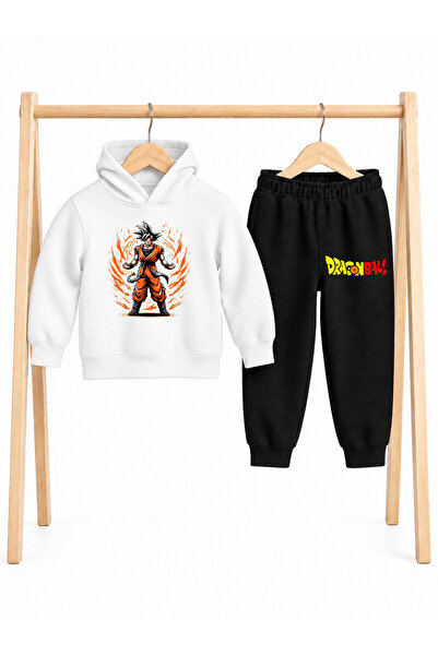 STİL-X Σετ παιδικής φόρμας με κουκούλα Dragon Ball-Z Anime με στάμπα 3 νημάτων