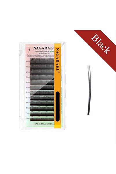NAGARAKU 5D Bouquet air series İpek kirpik 0.07 kalınlık C kıvrım 8-15 mm mix...