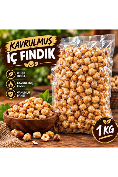 Genel Markalar 1 KG KAVRULMUŞ İÇ FINDIK | VAKUMLU PAKET | ÇITIR & TAZE LEZZET