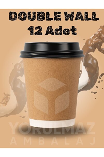 yorulmaz ambalaj 🔥 8 Oz Double Wall Çift Duvarlı Ekstra Kalın Kapaklı Karton...