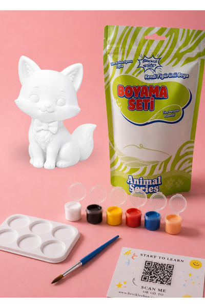 Tilki Boyama Seti | Hobi ve Eğitici Aktivite İçin 3D Tilki Boyama Seti | Animal Serisi