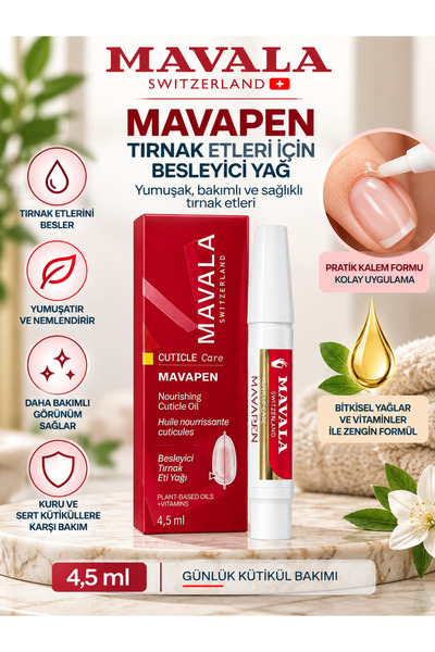 Mavala Mavapen 4.5 ml – Kuru Tırnak Etleri İçin Bitkisel Yağ ve Vitamin İçeri...