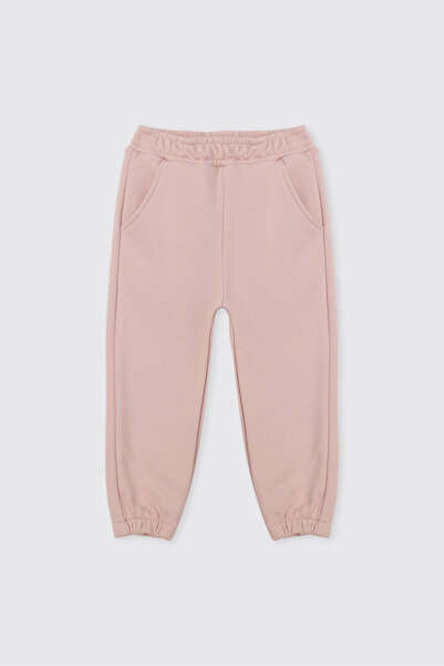 Panço Baby Girl Pocketed Powder Sweatpants