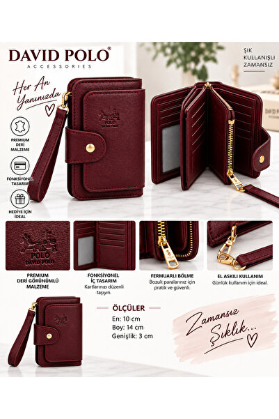 ELAN COLLECTİON Kadın Cüzdan Fonksiyonel Premium Tasarım Çok Bölmeli Kartlıkl...