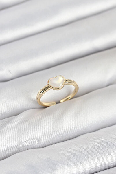 Lovesta Home خاتم نسائي من النحاس بلون ذهبي على شكل قلب TJ-BYK3880