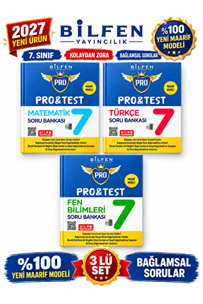 Bilfen Yayıncılık Bilfen 7.Sınıf Protest 2027 Matematik -Fen-Türkçe %100 MAAR...