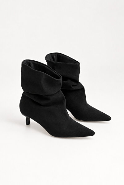 POLKA STORE Pillow Slouchy Drawstring Wide Ankle Short Heel Pointed Toe Women...
