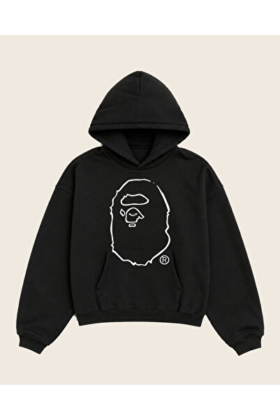Moon Dancer BAPE x Joshua Vides Collab Baskılı Oversize Hoodie %100 Pamuk 3 İ...