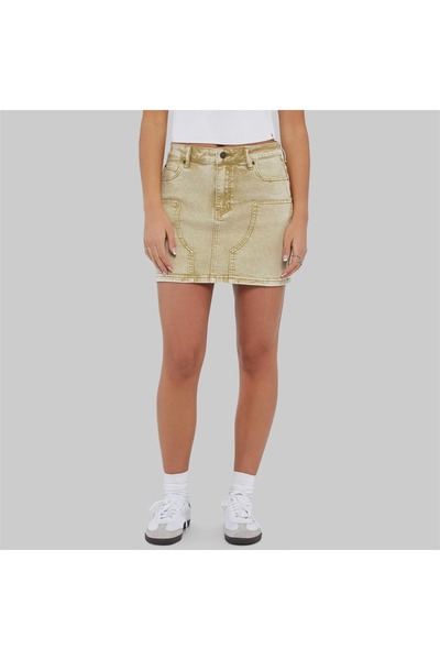 Guess Collection GUESS Originals Γυναικεία Τζιν Φούστα με Πάνελ σε Παλαιωμένη...