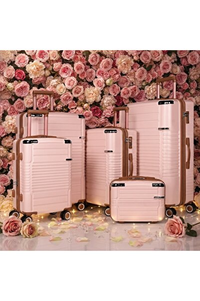 ABAS Luxury Bridal Suitcase Luggage Set - 5 Pieces (Large Sizes & Shatter-Pro...