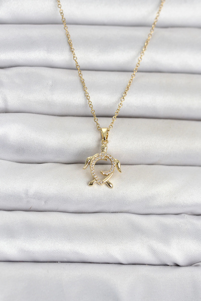 Lovesta Home 316L Steel Chain Gold Color Caretta Caretta Model Women's Neckla...