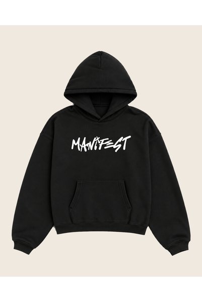 Moon Dancer Manifest Printed Oversize Hoodie 100% Cotton 3 Thread Threaded Un...