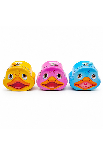 Generic 12 Pieces of Metal Piggy Bank with Duck Key, Lockable, Colorful Bx40