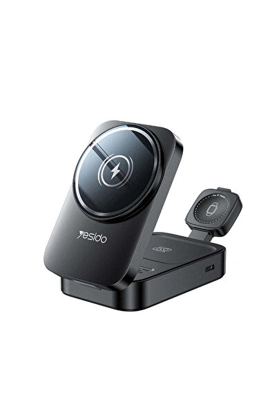 Yesido Stație de încărcare wireless 3 în 1 (DS27), pentru iPhone, Apple Watch...