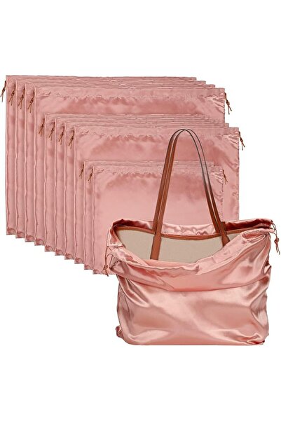 ELECDON 10 Pcs Pink Silk Dust Bags for Purses/Handbags, 3 Sizes (25×35cm/40×5...