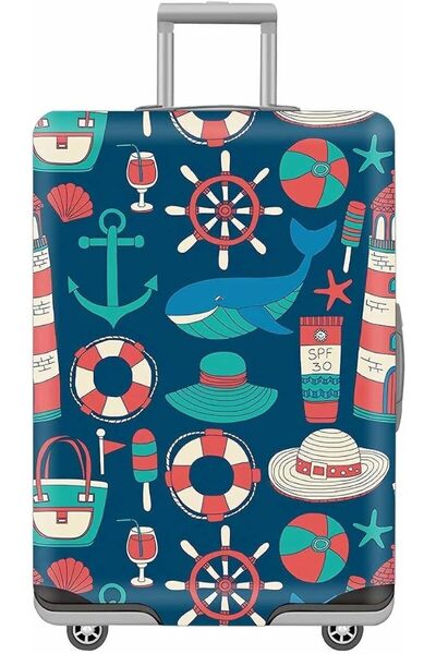 SYOSI Zippered Luggage Cover for 18-21 Inch Suitcases, Washable and Reusable ...