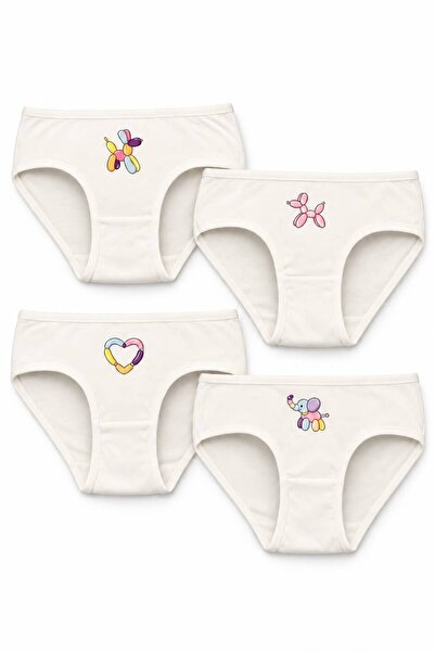 FUL Girls' Panties Set 4-Piece Panties Set 100% Cotton Children's Underwear D...