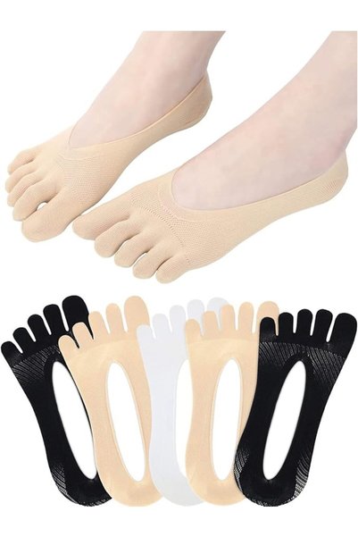 KASTWAVE Toe Socks, 6 Pairs No Show Full Five Finger Socks Low-cut Liner Sock...