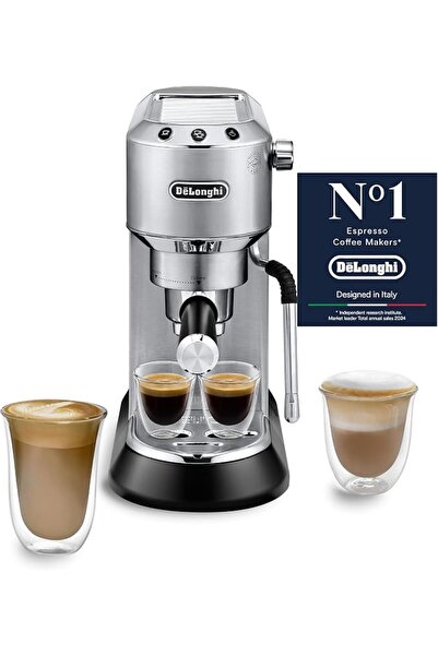 De'Longhi Dedica Arte, Espresso Machine with MyLatterArt Milk Foam Nozzle, Co...
