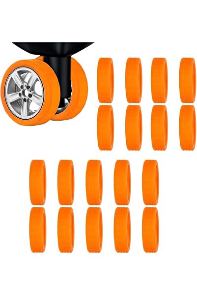 SAHENITEANA Silicone Luggage Wheel Covers - 16Pcs Suitcase Wheel Protectors, ...