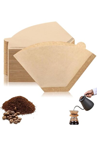 GoodTool 100 Count Fan Shape Disposable Coffee Paper Filters, Unbleached Disp...