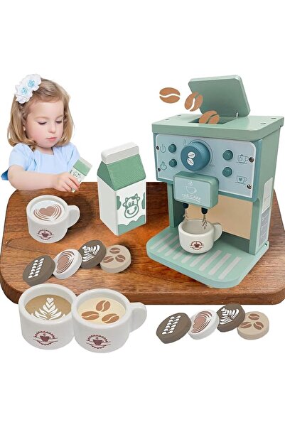 Generic Soofam Wooden Coffee Maker Set Toy for Kids, Play Kitchen Accessories...