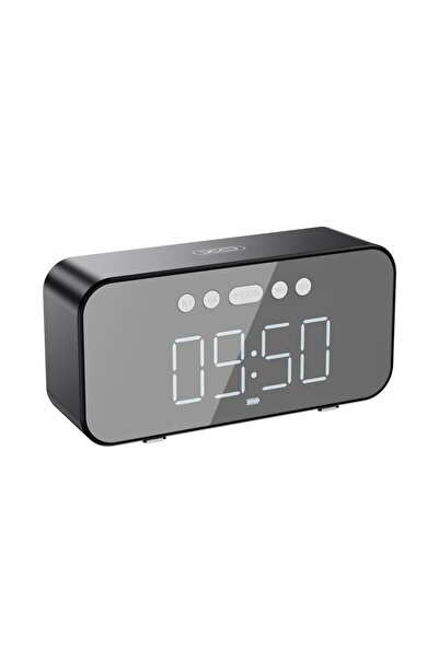 Xo Boxă Bluetooth F41 cu ceas și radio FM, ecran oglindă, negru - negru