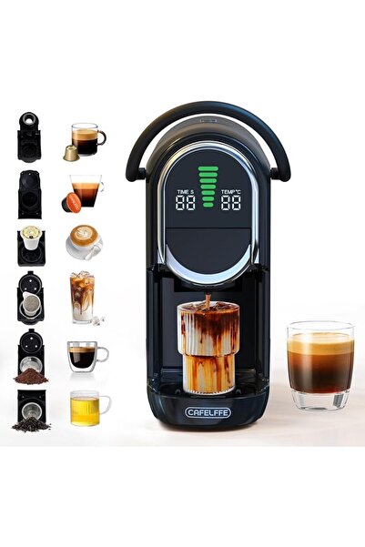 Cafelffe 6 in 1 Capsule Coffee Maker MK-609S with Automatic Pressure Relief, ...