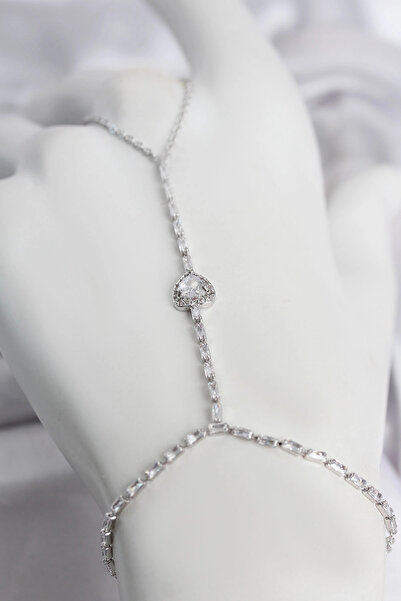Lovesta Home Silver Color Brass Zircon Stone Heart Model Şahmeran Tj-Sn784