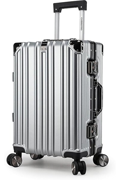 GENERAL حقيبة سفر خفيفة الوزن بإطار ألومنيوم أنيق، حقيبة صلبة من البولي كربون...