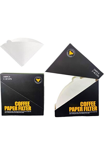GENERAL 100 Count Coffee Filter Paper, White, Disposable Coffee Filters for P...