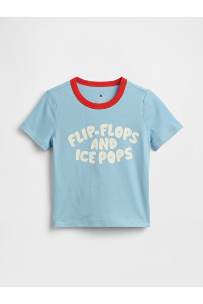 GAP Erkek Bebek Açık Mavi Mix & Match Grafik Baskılı T-Shirt
