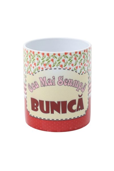 OEM Cana cu mesaj Cea mai scumpa bunica, ceramica, multicolor, 250 ml