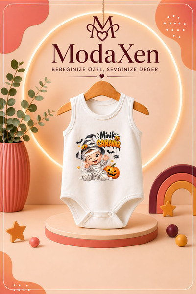 ModaXen Baby Bodysuit with Halloween Print, Printed 100% Cotton (Newborn & In...
