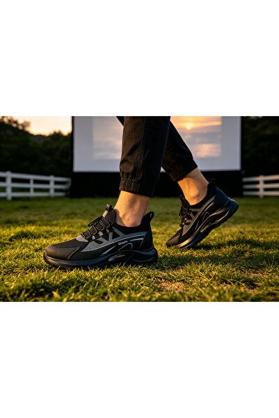 huanxiwa Men's soft sole flyknit casual shoes summer breathable mesh dad shoe...