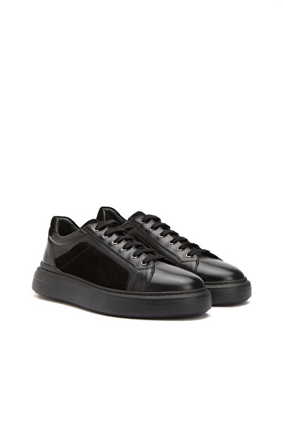 George Hogg Siyah Süet Garnili Erkek Sneaker
