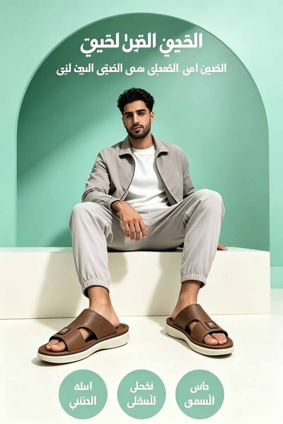 Al Masheel Store شباشب صيفية كاجوال للرجال – خياطة عالية الجودة وتشطيب ناعم