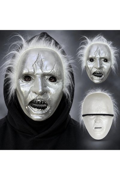 Generic Brand White-Haired Michael Myers Plastic Character Mask