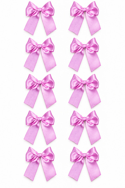 10’lu Pembe Saten Kurdele (40mm) Parti,Süsleme,Nikah Şekeri