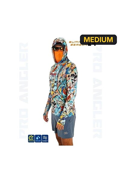 Fujin Pro Angler S24 Buff&Hoodie Makai Orange M - Çok Renkli