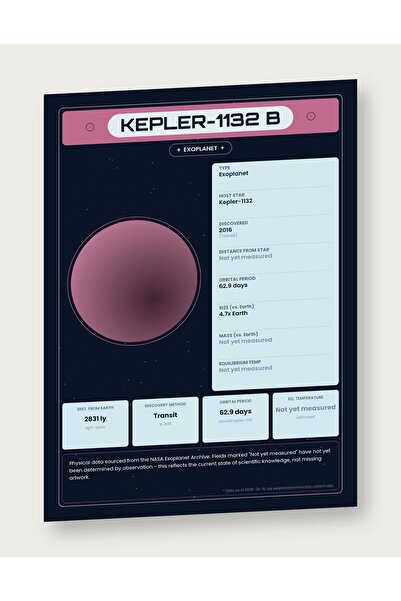 OEM Εξωγήινος Πλανήτης Kepler-1132 b, Αφίσα Ινφογραφικής, Εκπαιδευτική, Δεδομ...
