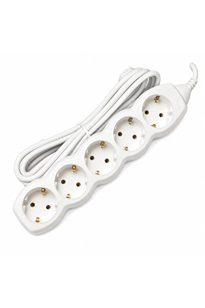 Spin Extension cord with grounding, 5 sockets, 3-meter cable, flame-retardant...