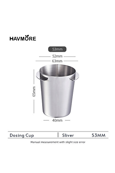 Choice Sliver-53MM 51/53/58MM Coffee Dosing Cup Sniffing Mug for Espresso Mac...