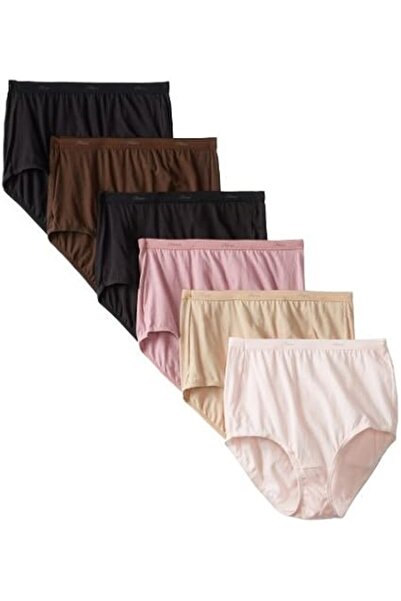 HANES Womens PP40 Cool Comfort Cotton Brief Panties 6-pack (pack of 6)