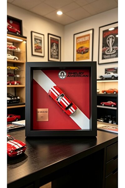 25*25cm-3D Model Araba Çerçevesi Ofis Ev Duvar Dekoru Premium Shadow Box Tablo 5cm Derin Çerçeveli OFİS I SALON